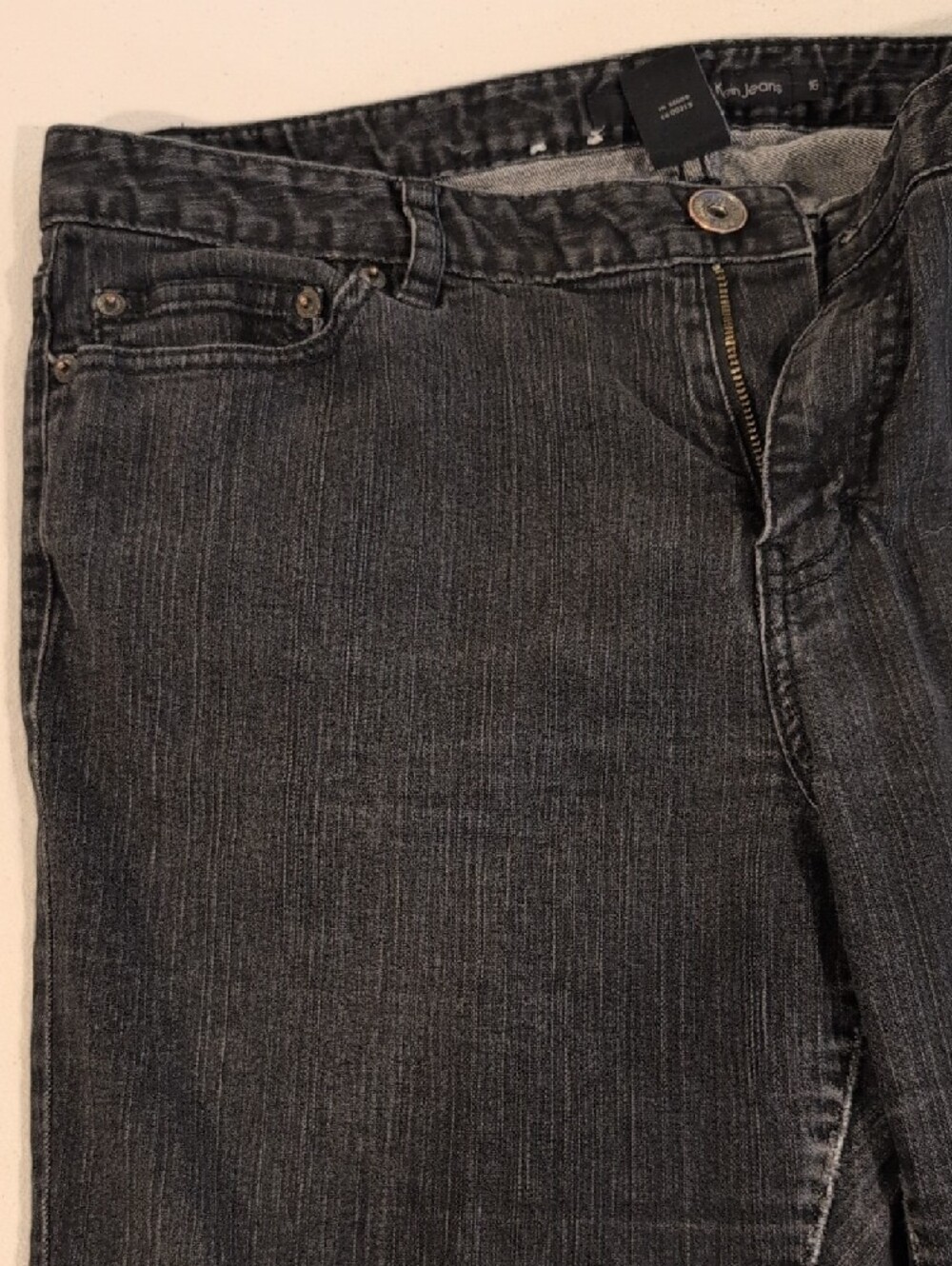 Calvin Klein Jeans Black Washed Denim Jean's - Picture 5 of 13